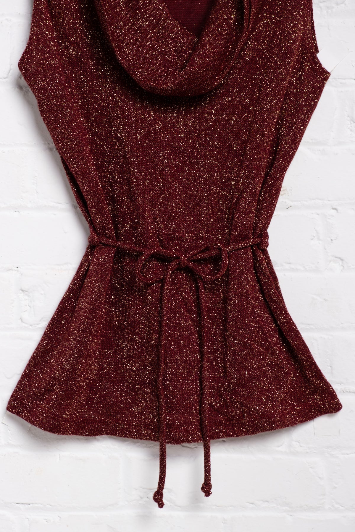 Cowl Neck Lurex Sleeveless Top