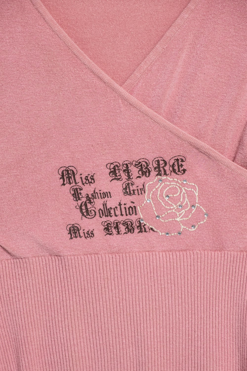 Euro Subversive Graphic Long Sleeve Knit Top