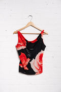 Glossy Rose Graphic Top