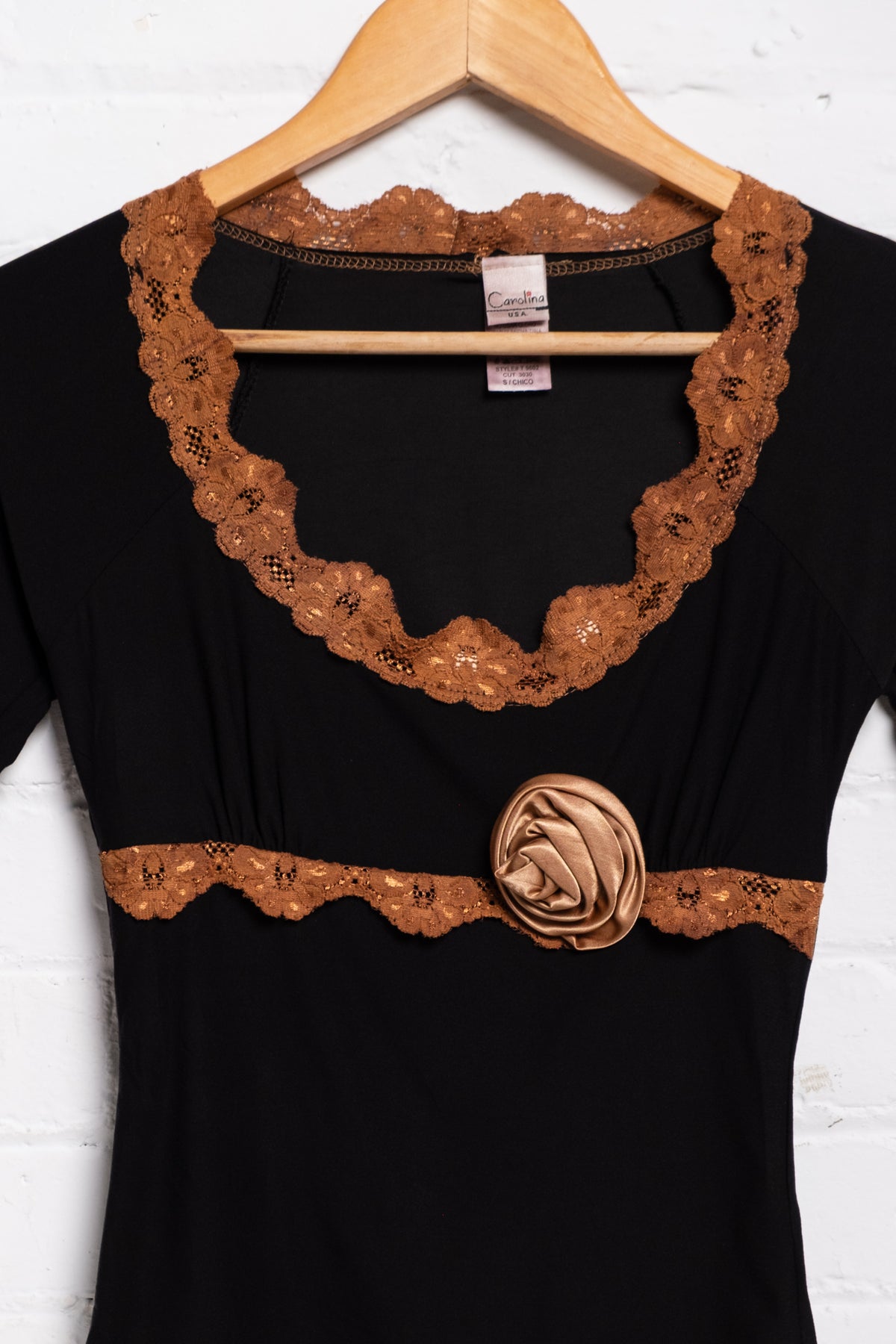 Rosette Stretchy Babydoll Top