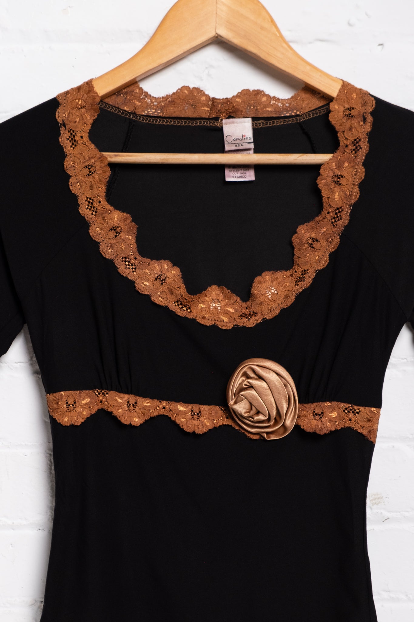 Rosette Stretchy Babydoll Top