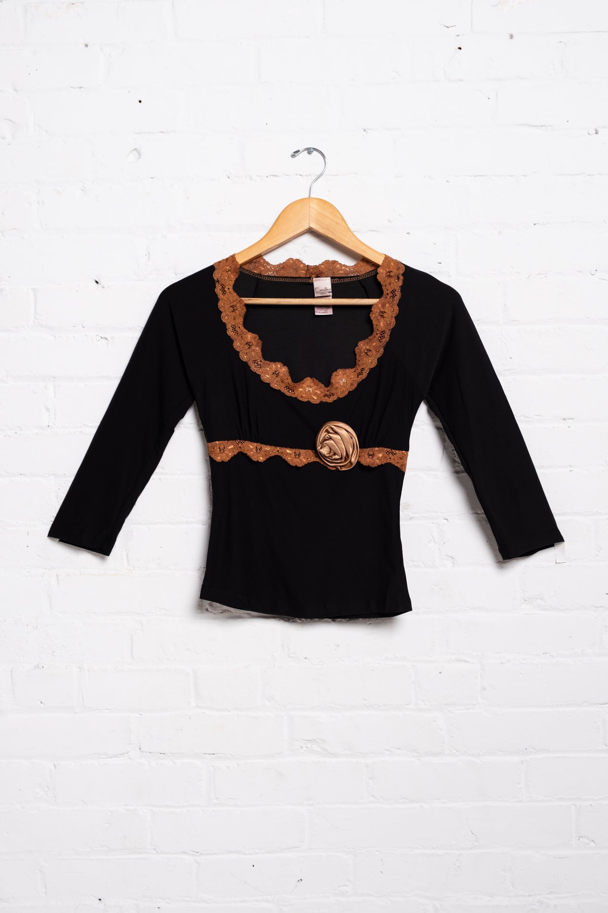 Rosette Stretchy Babydoll Top