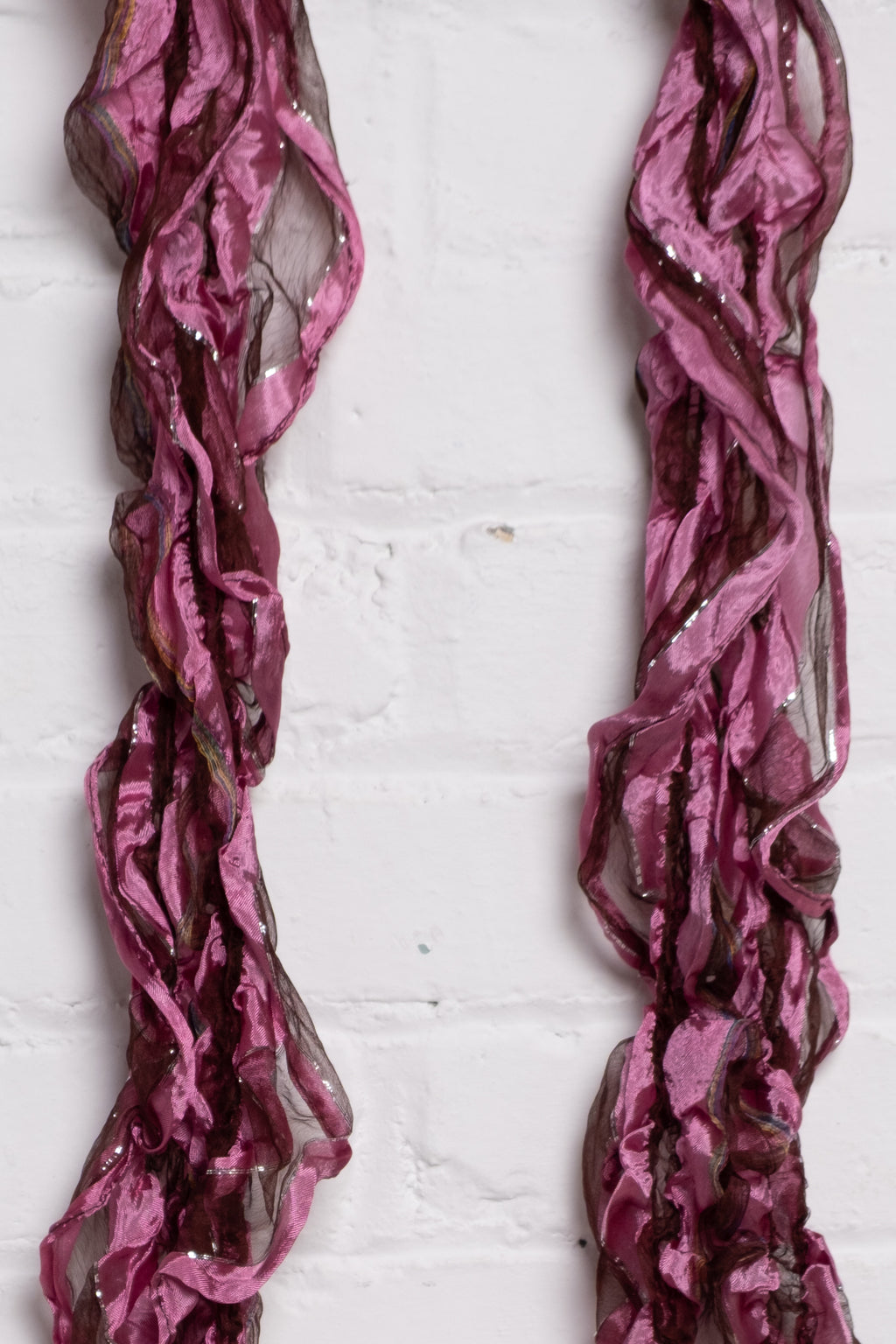 Lurex Skinny Ruffle Scarf