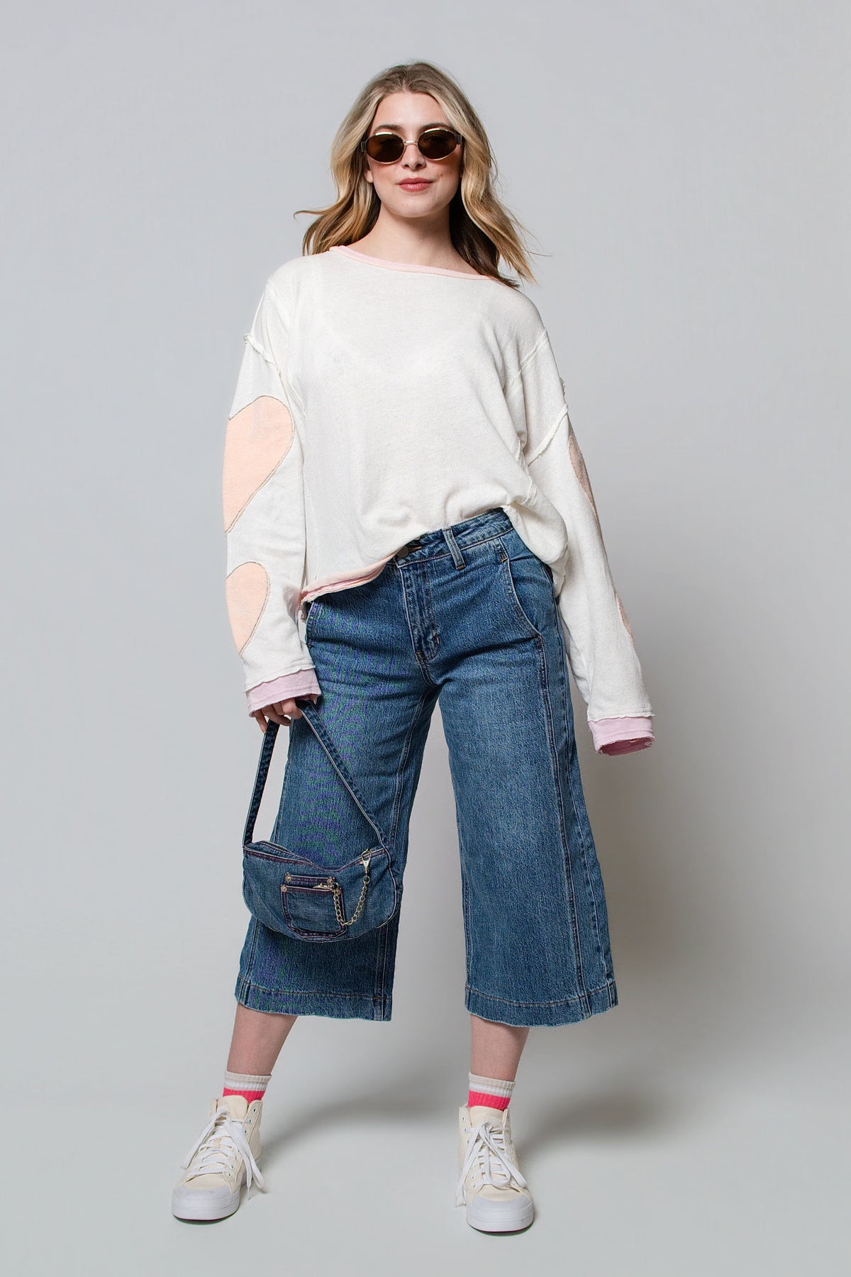 2004 Old Navy Denim Mini Bag with Chain Hardware