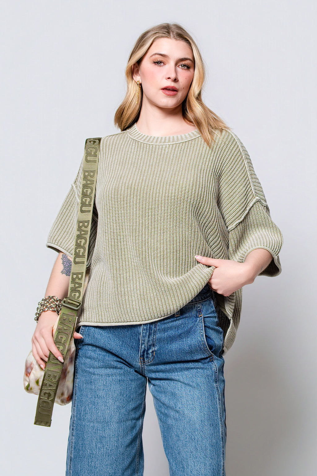 Effie Slouchy Short Sleeve Knit