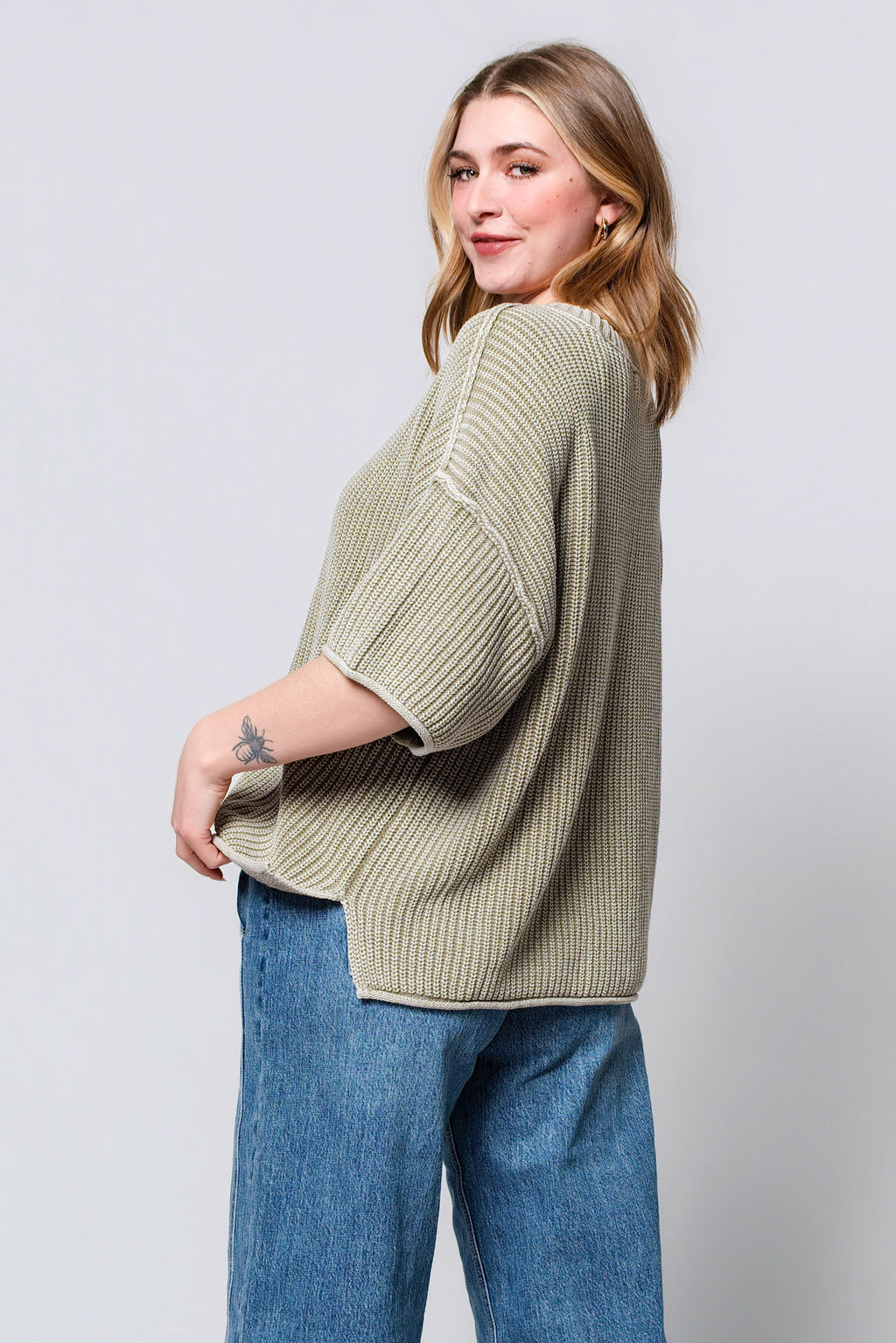 Effie Slouchy Short Sleeve Knit