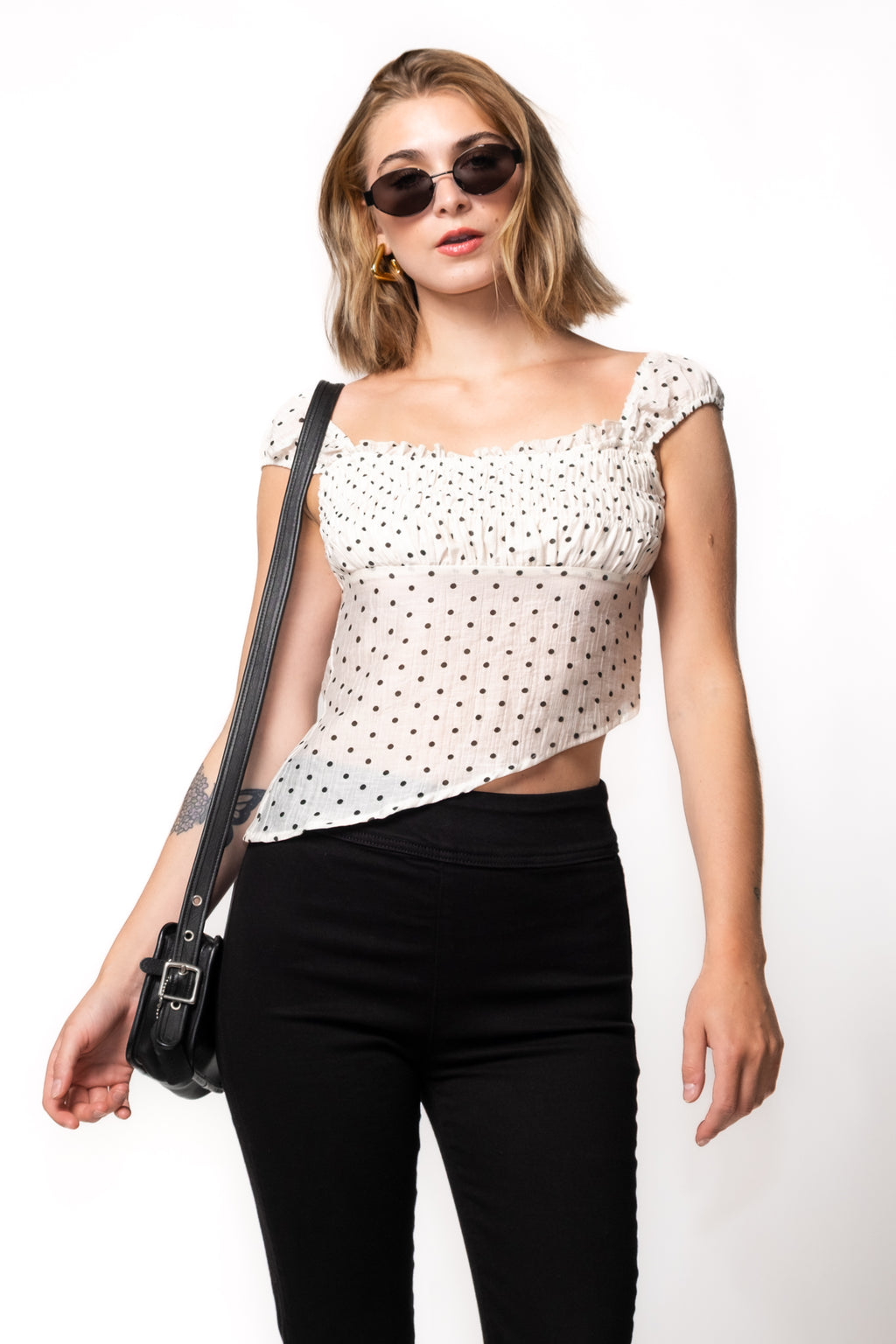 Waverly Polka Dot Babydoll Top