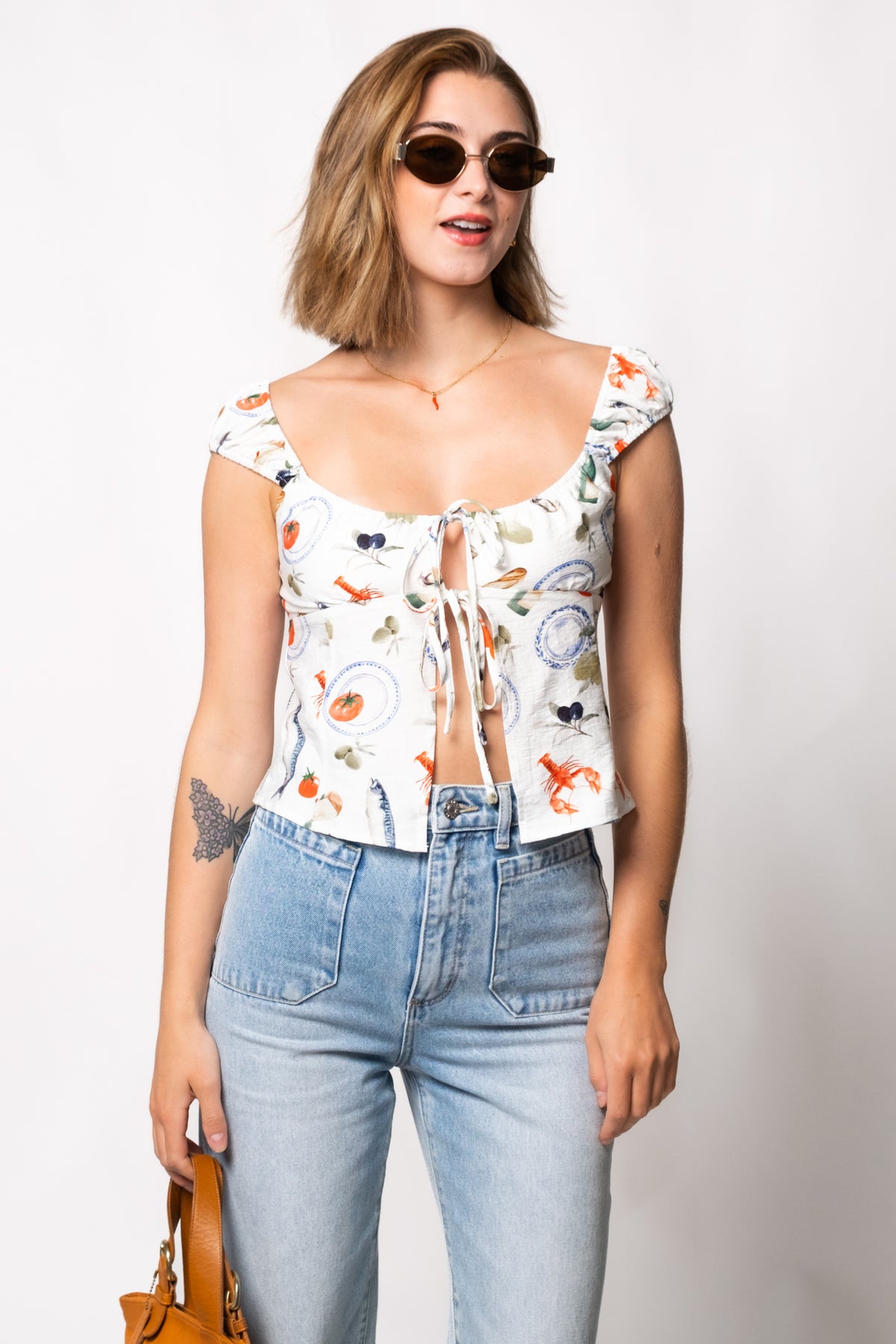 Amalfi Tie Front Top