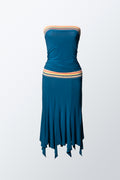 Y2K Dropwaist Tube Midi Dress