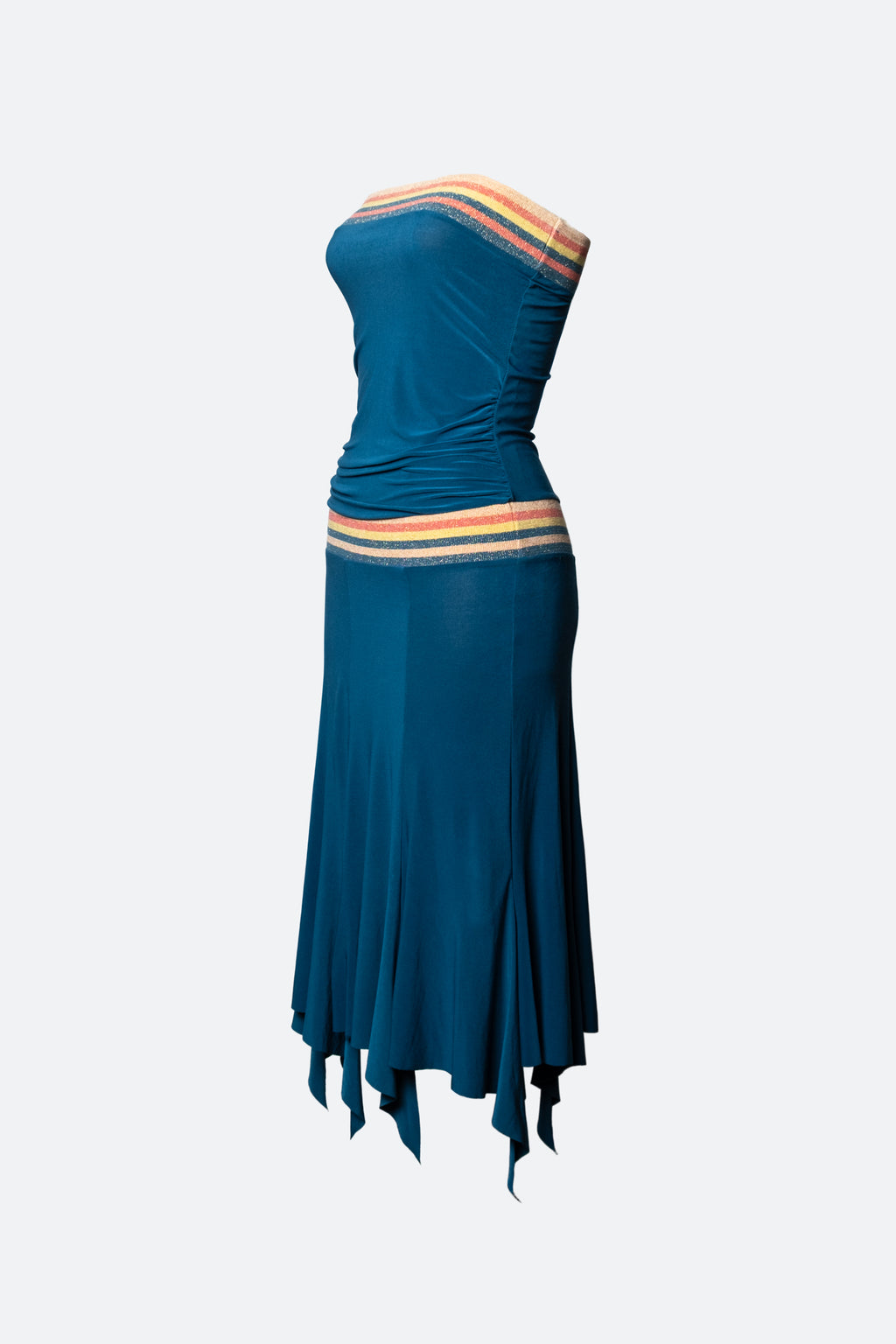 Y2K Dropwaist Tube Midi Dress