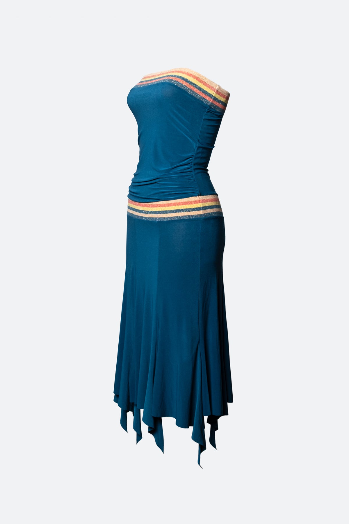 Y2K Dropwaist Tube Midi Dress