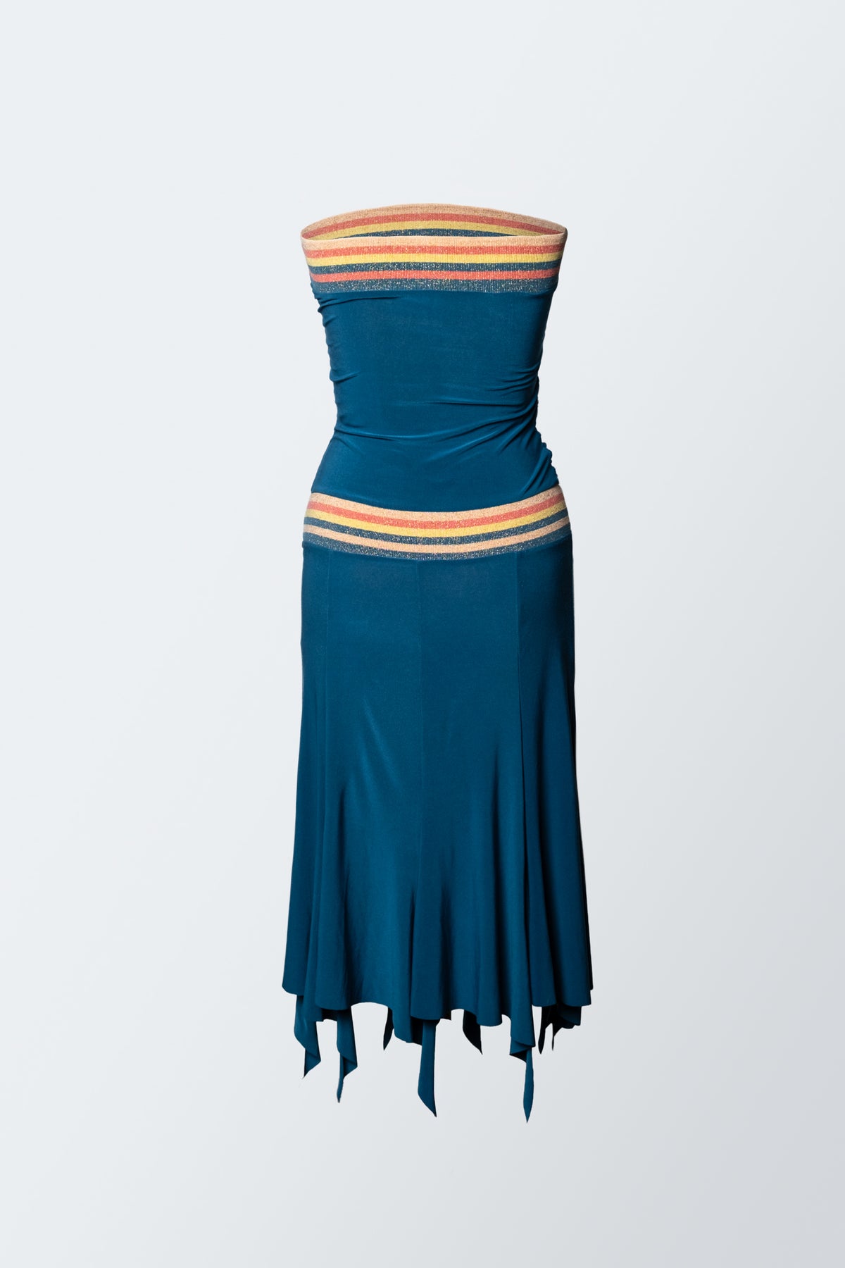 Y2K Dropwaist Tube Midi Dress