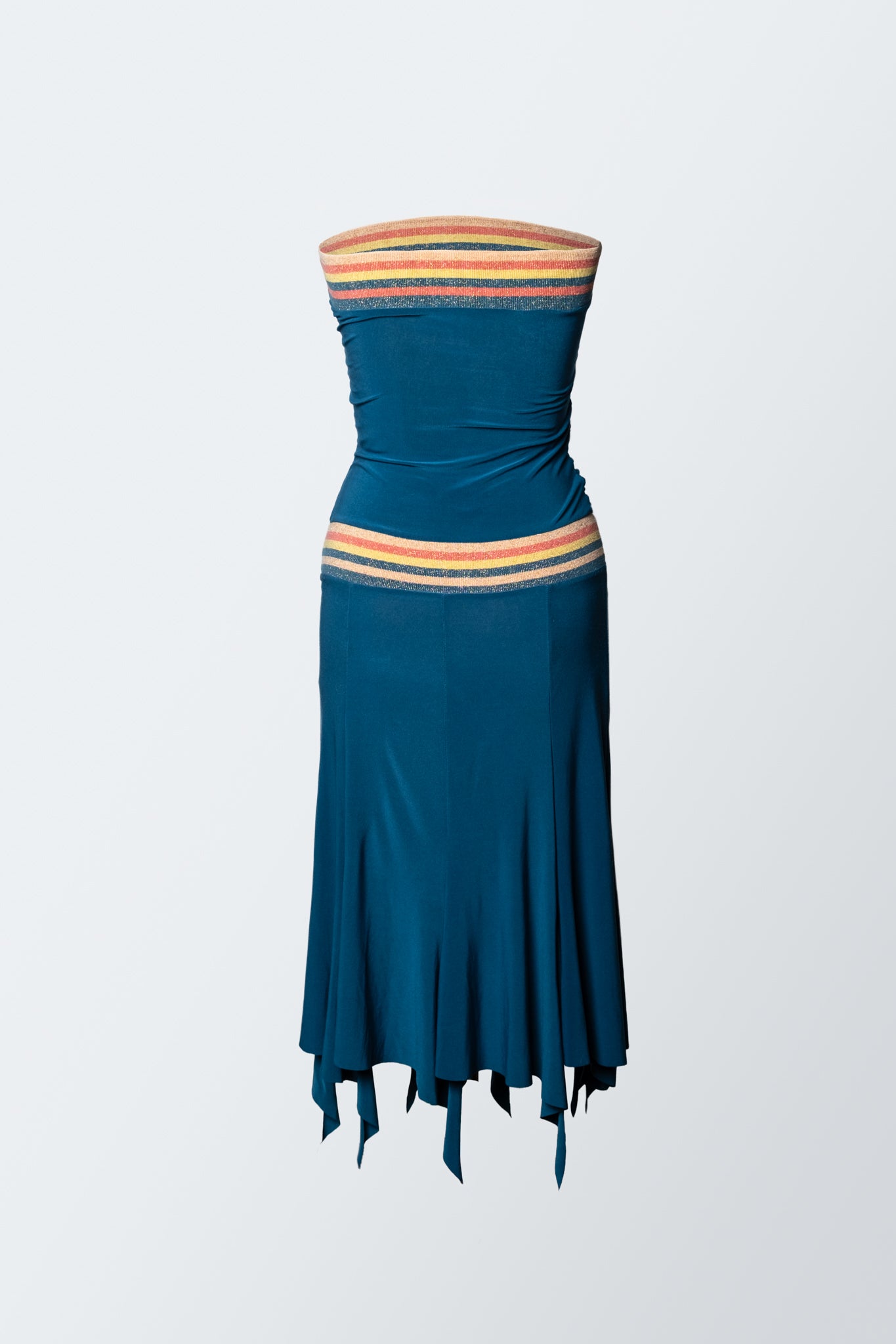 Y2K Dropwaist Tube Midi Dress