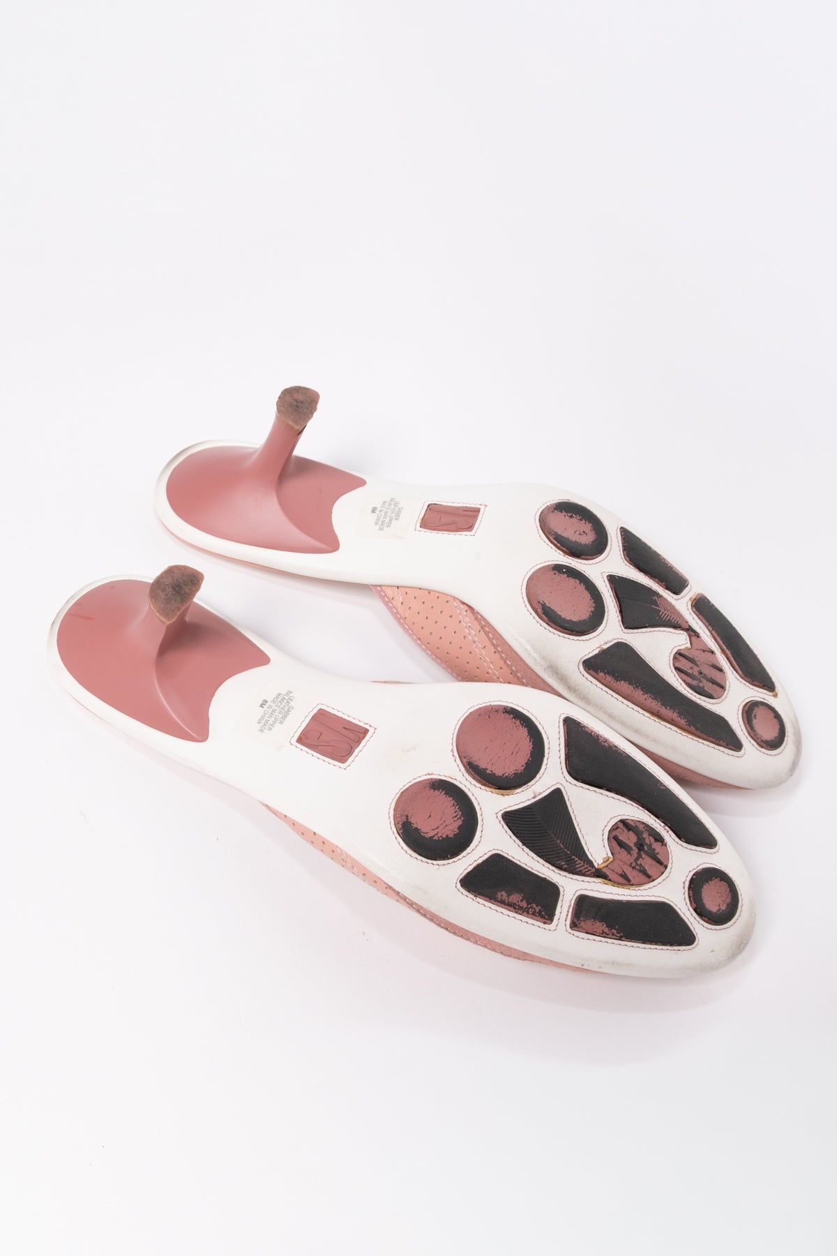 Victoria's Secret Blush Suede Sporty Kitten Heel Mules