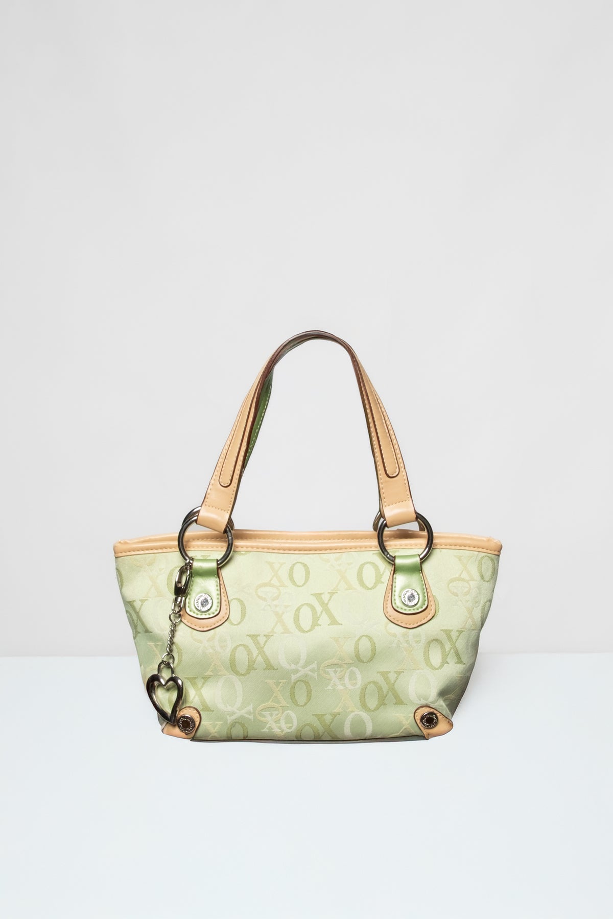 XOXO Monogram Mini Tote with Heart Bag Charm