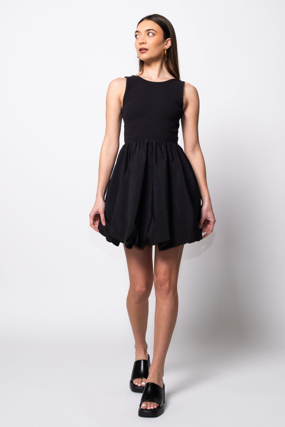 Steve Madden Palermo Mixed Media Bubble Dress
