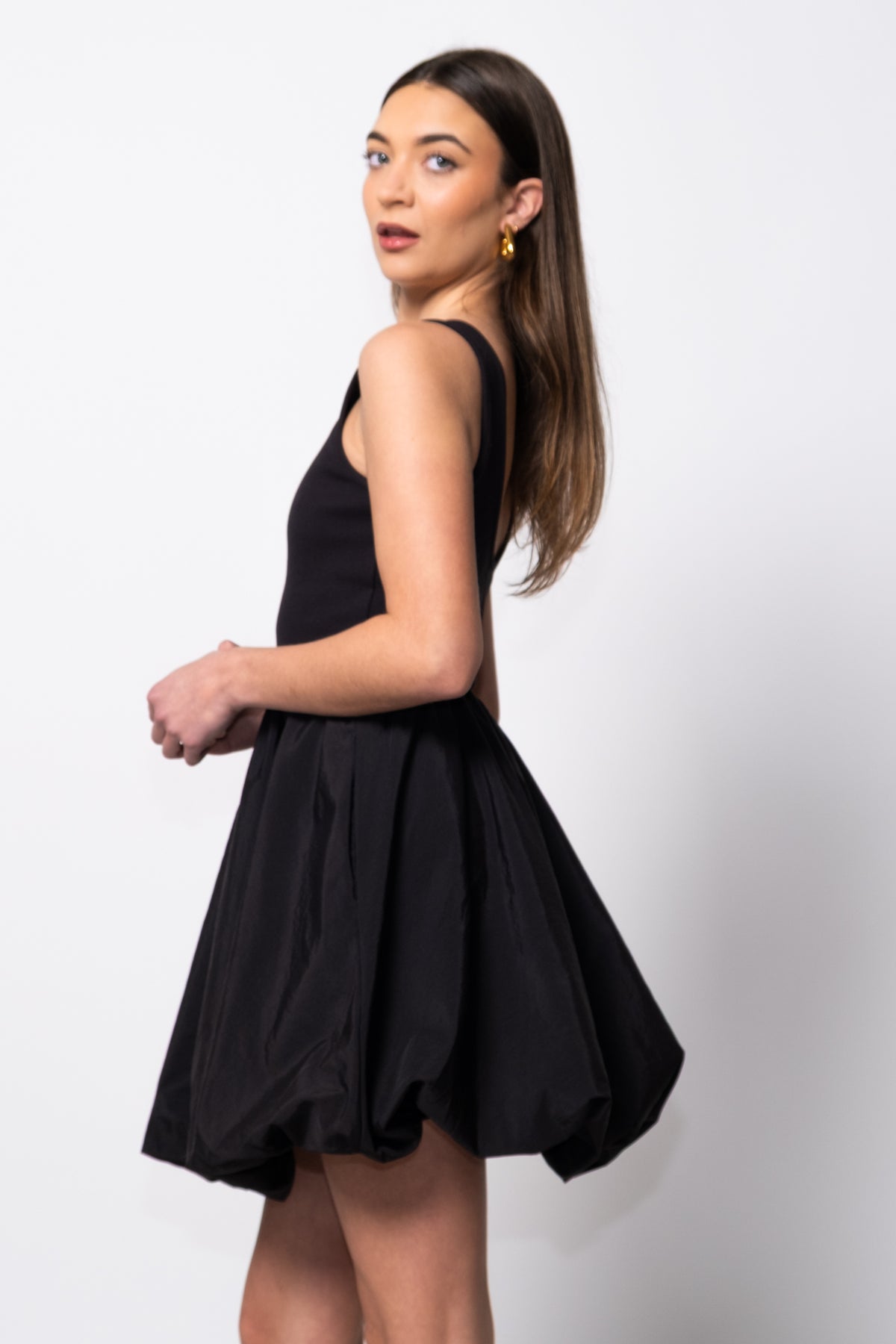 Steve Madden Palermo Mixed Media Bubble Dress