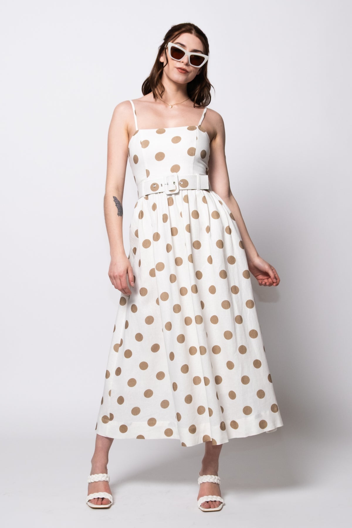 Steve Madden Napoli Polka Dot Midi Dress