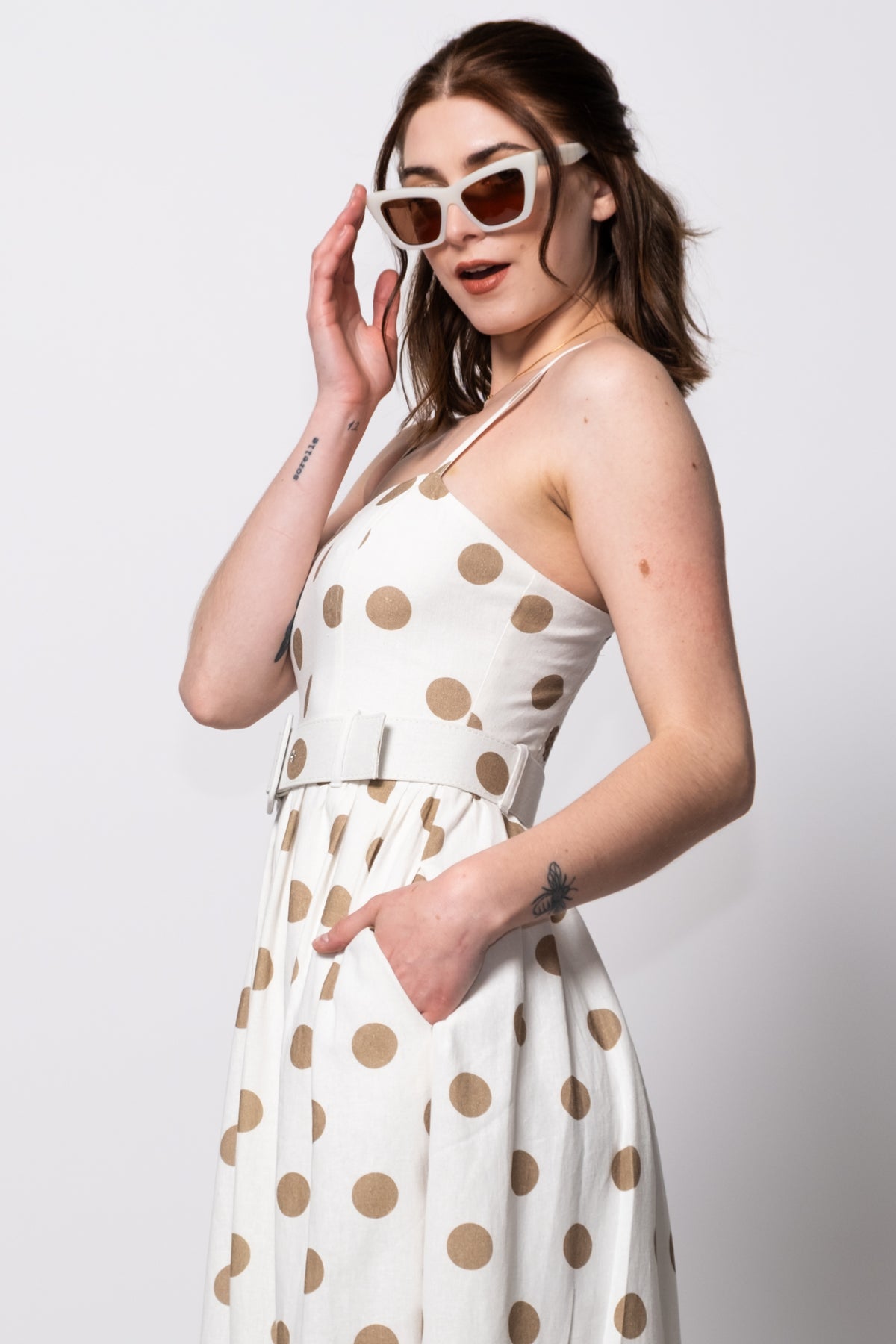 Steve Madden Napoli Polka Dot Midi Dress