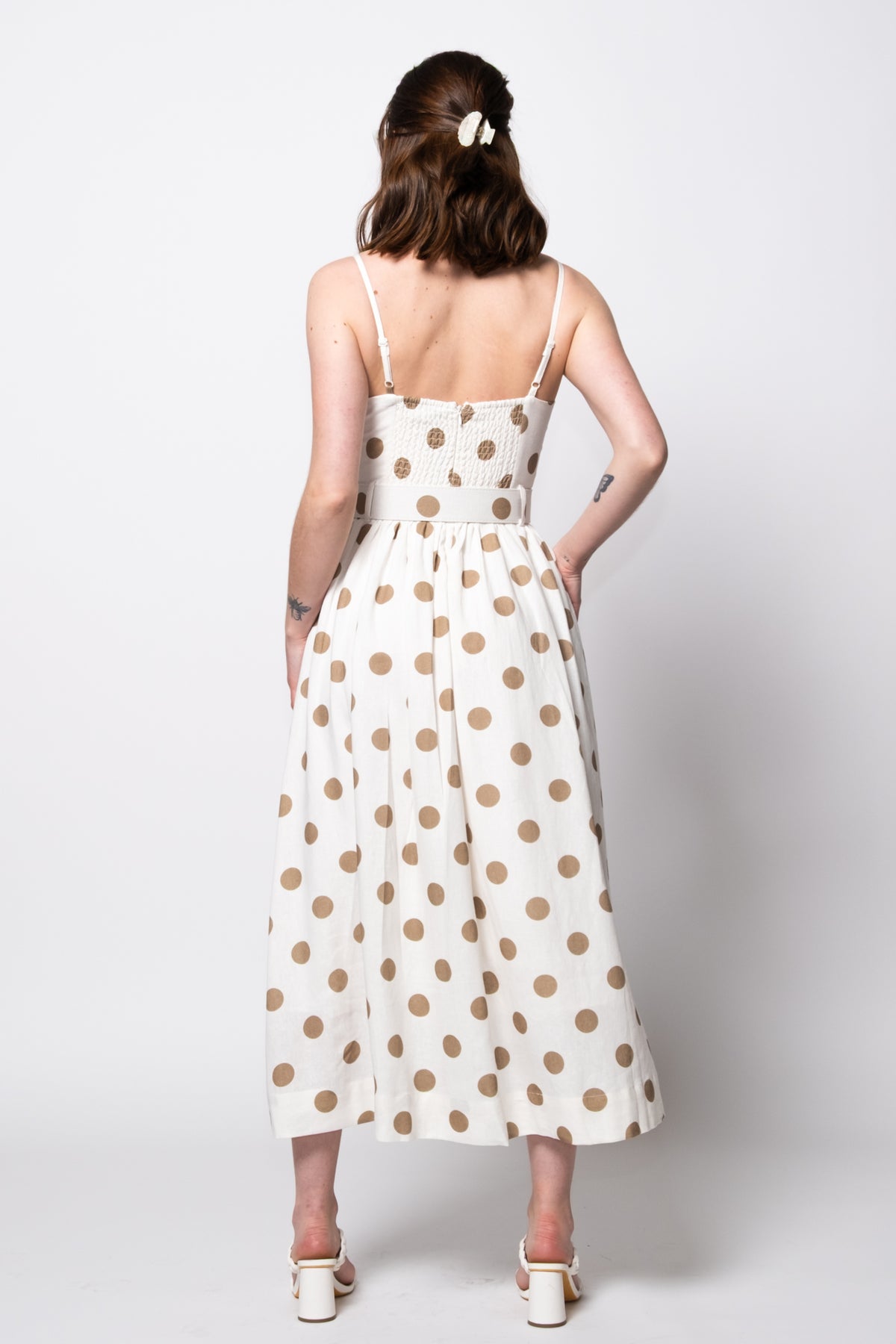 Steve Madden Napoli Polka Dot Midi Dress