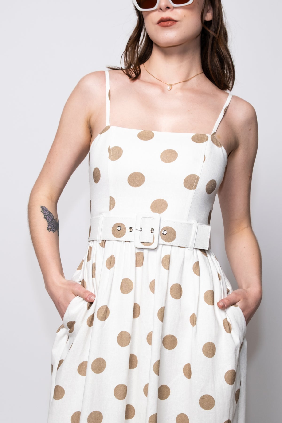 Steve Madden Napoli Polka Dot Midi Dress