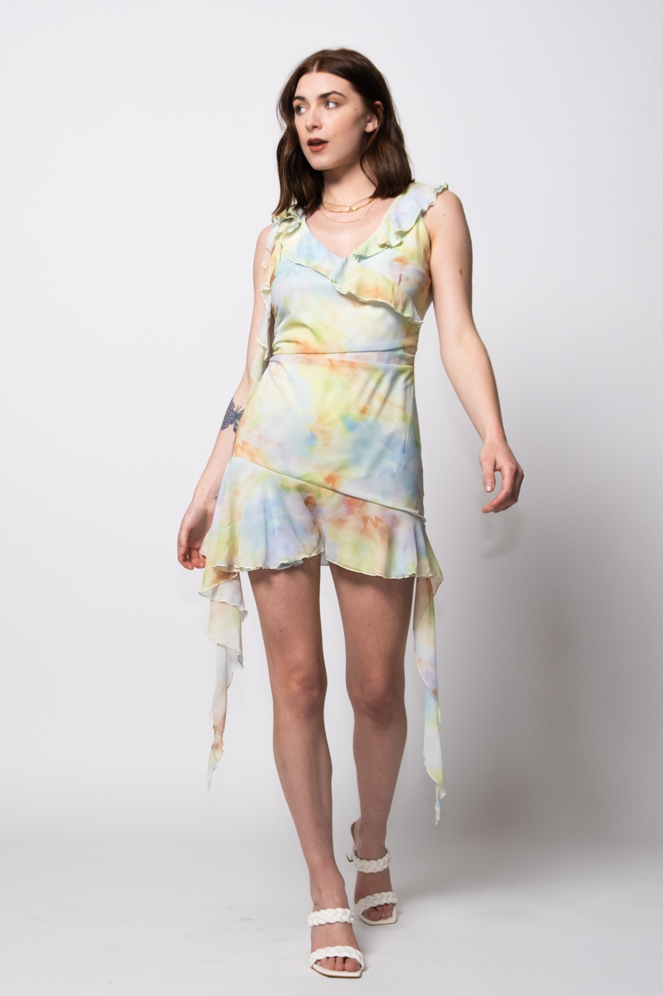 Paloma Sunset Ruffle Mini Dress