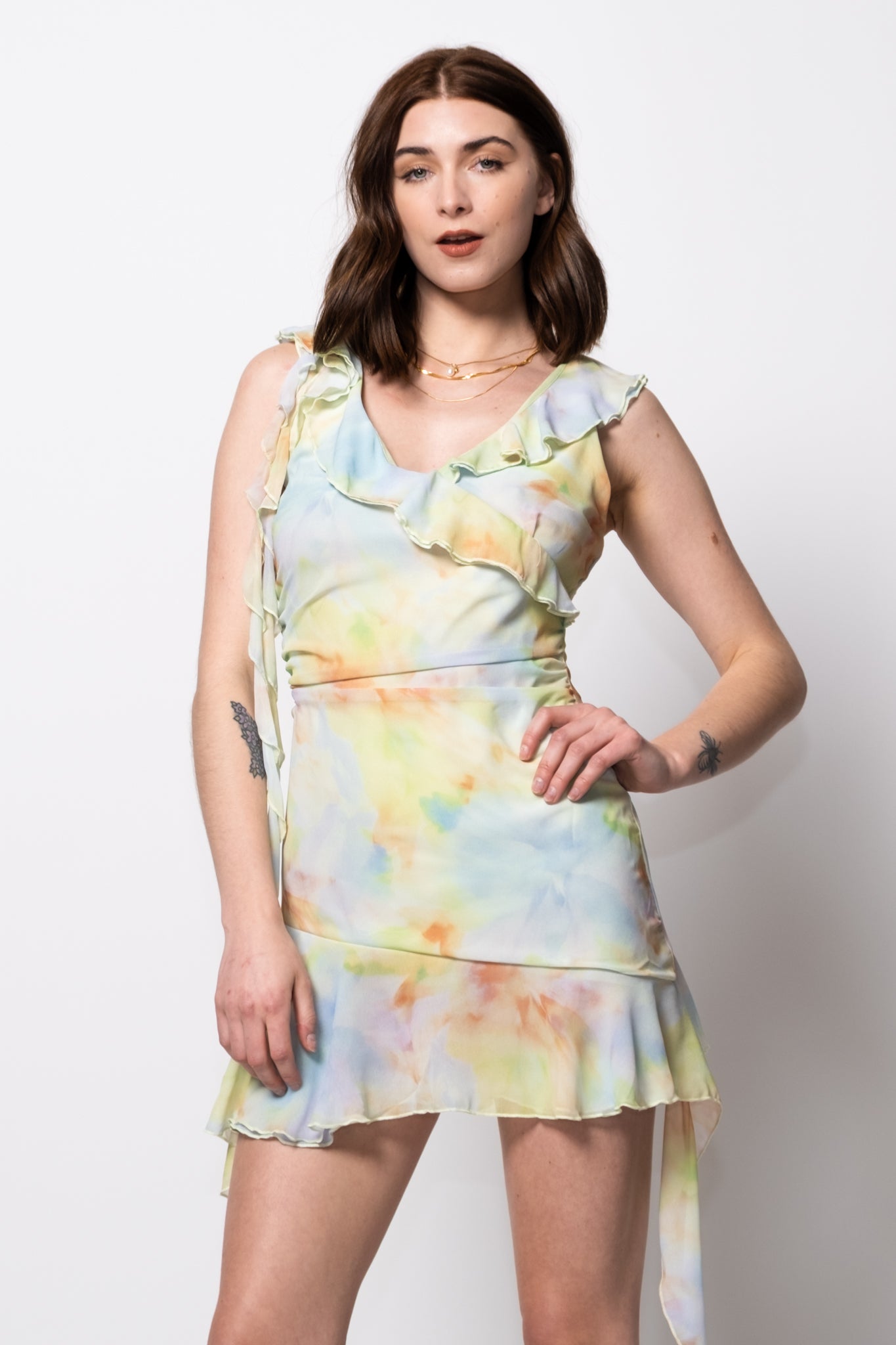 Paloma Sunset Ruffle Mini Dress