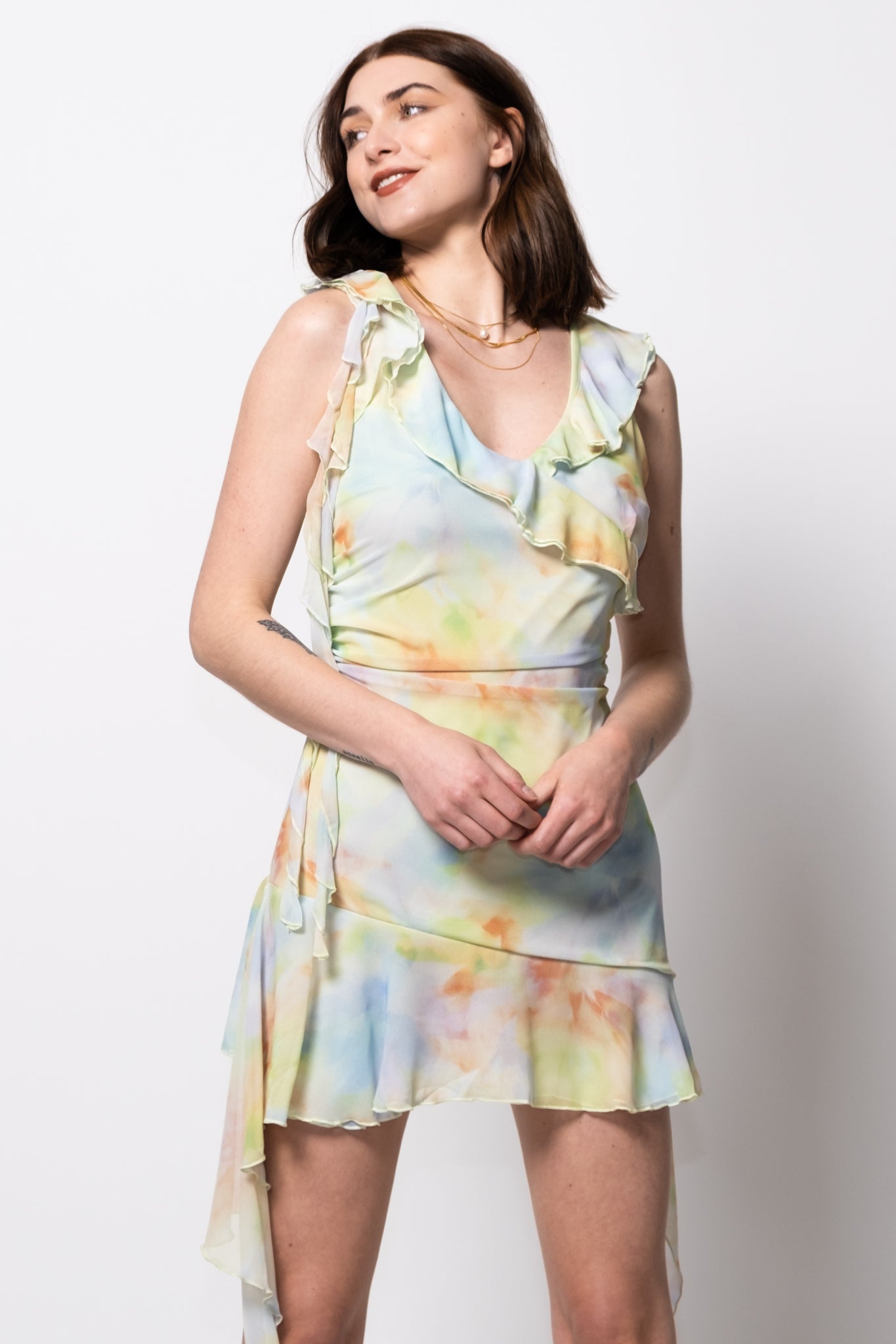 Paloma Sunset Ruffle Mini Dress