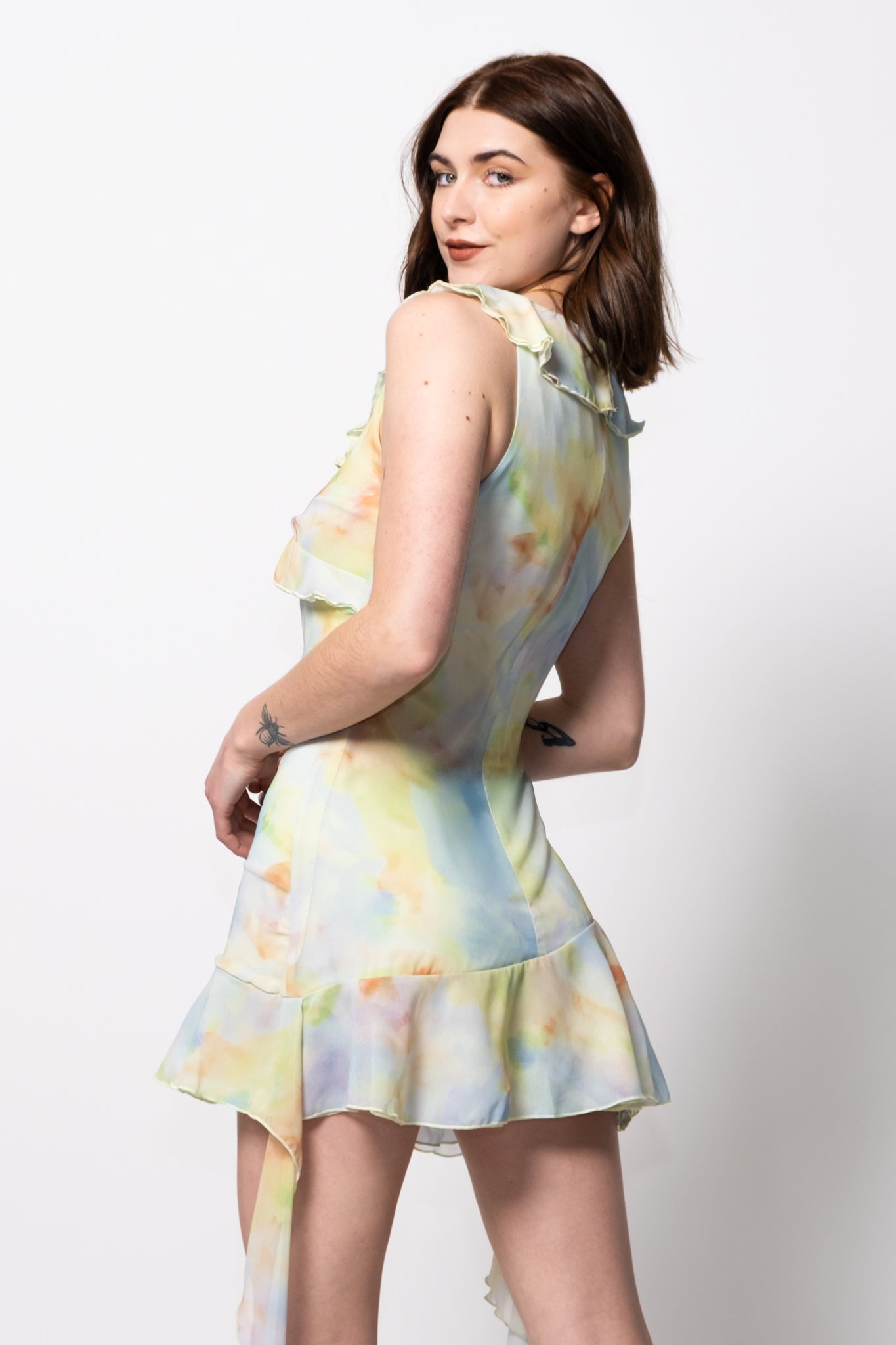 Paloma Sunset Ruffle Mini Dress