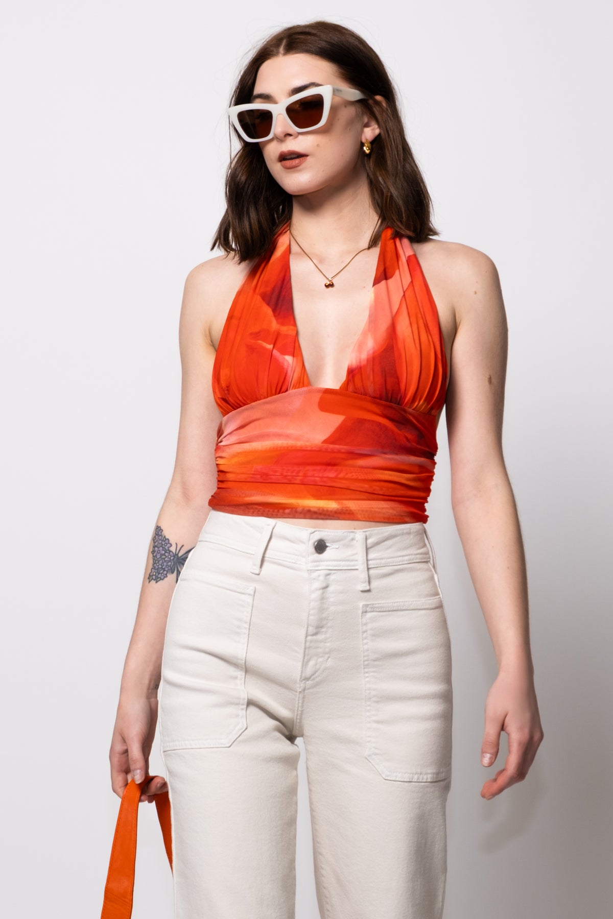 Heat Wave Ruched Halter Top
