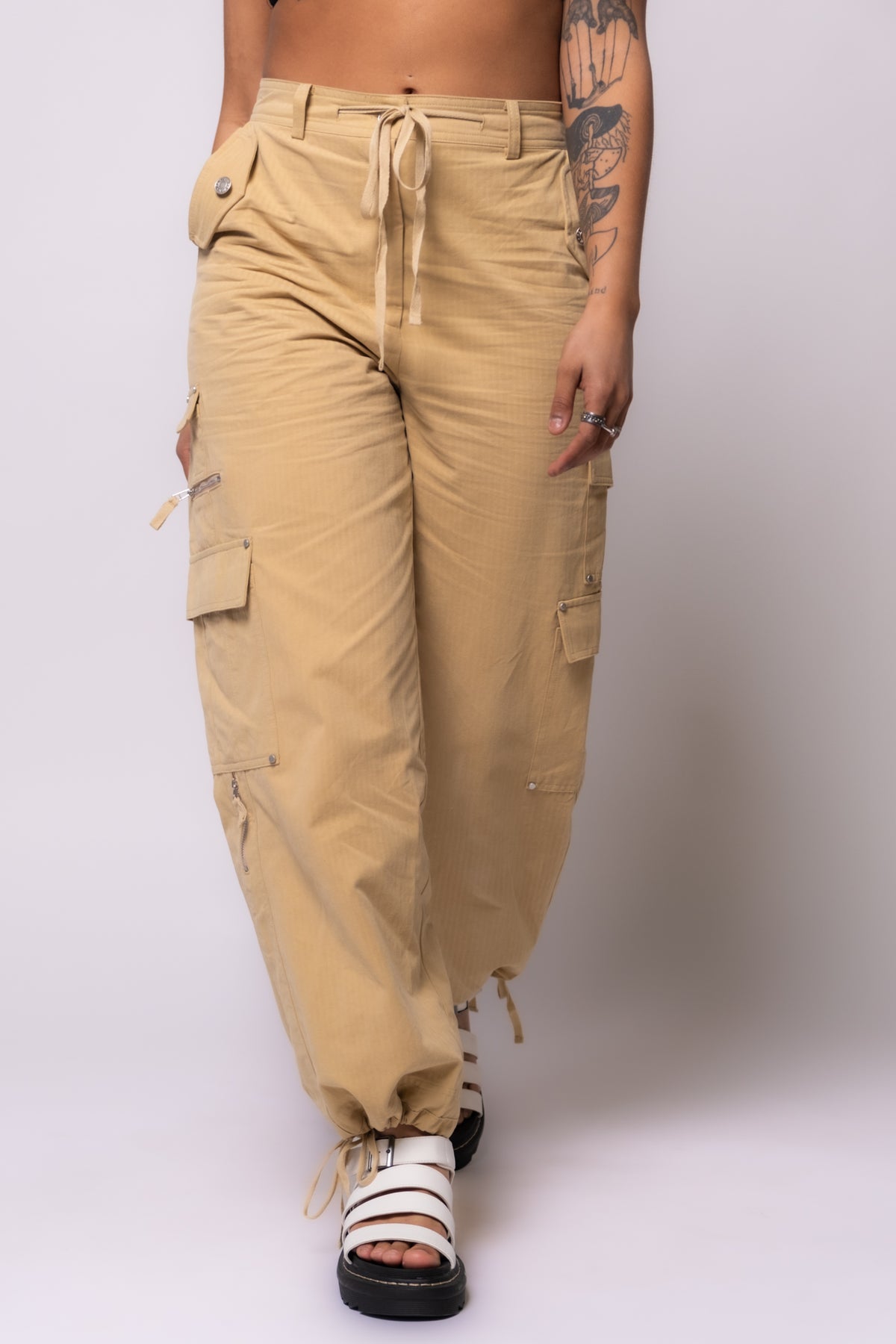 FRNCH Augustine Linen Cargo Pants