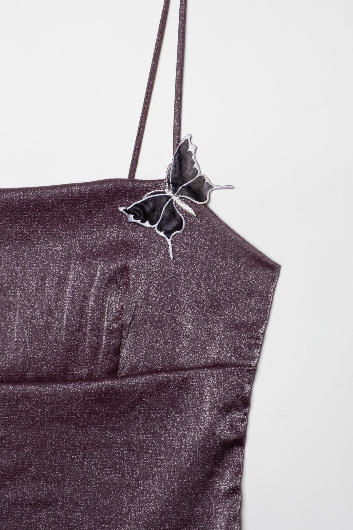 Q&A Shimmery Butterfly Mini Dress