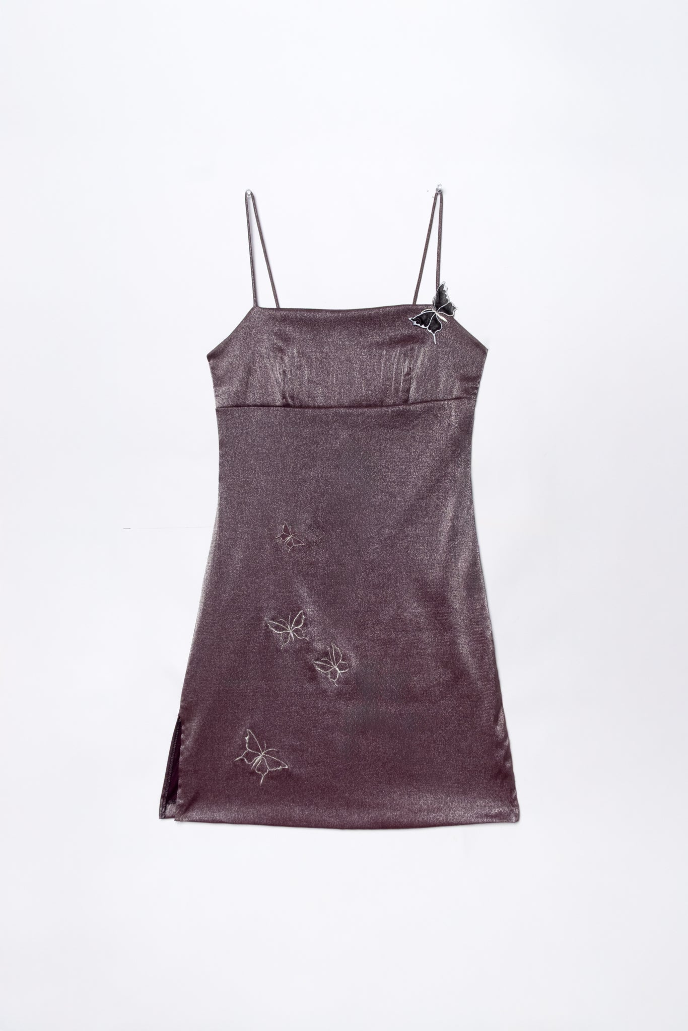 Q&A Shimmery Butterfly Mini Dress