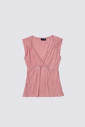 Y2K Plisse Babydoll Top