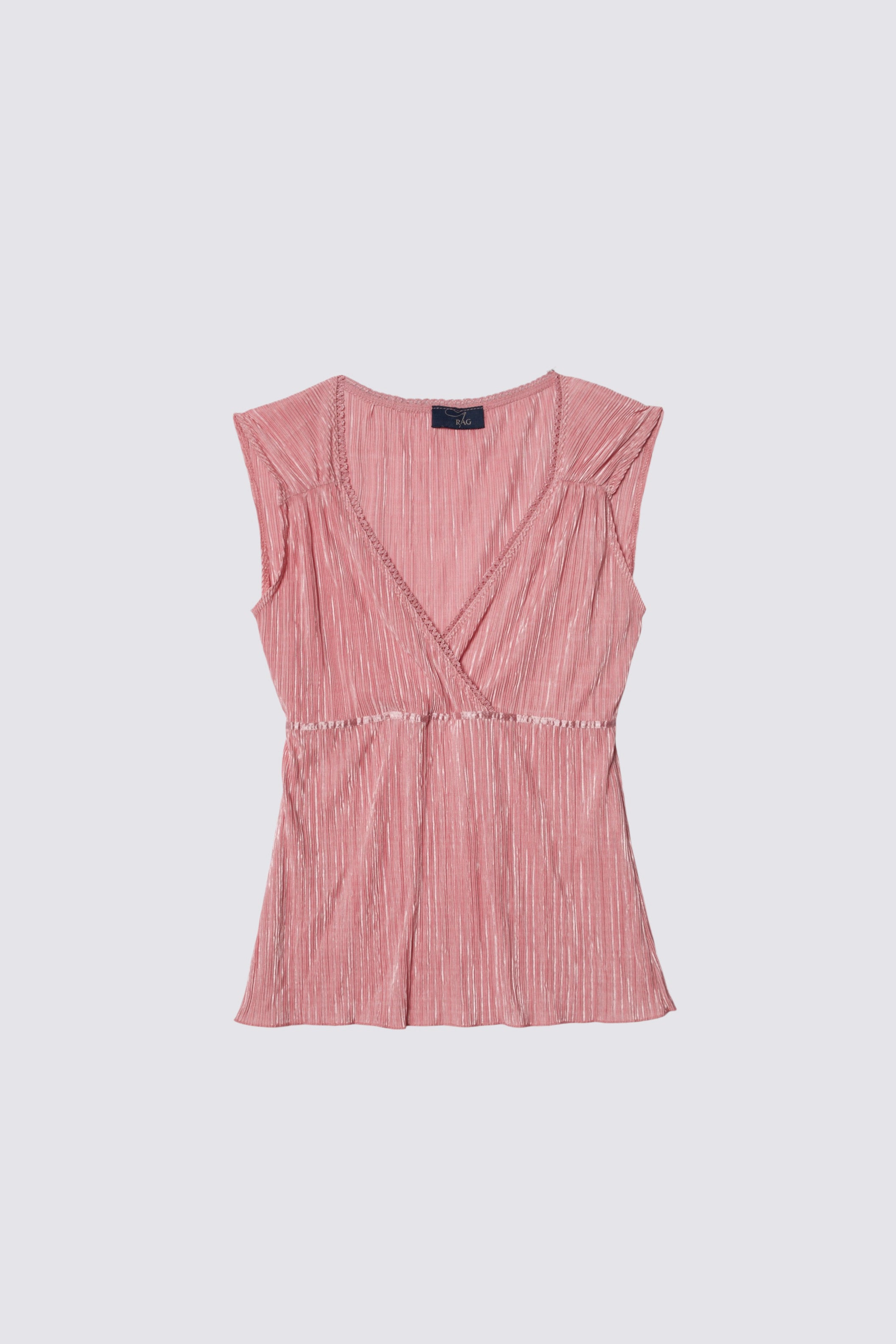 Y2K Plisse Babydoll Top