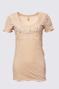 Y2K Embroidered Crochet Babydoll Tee