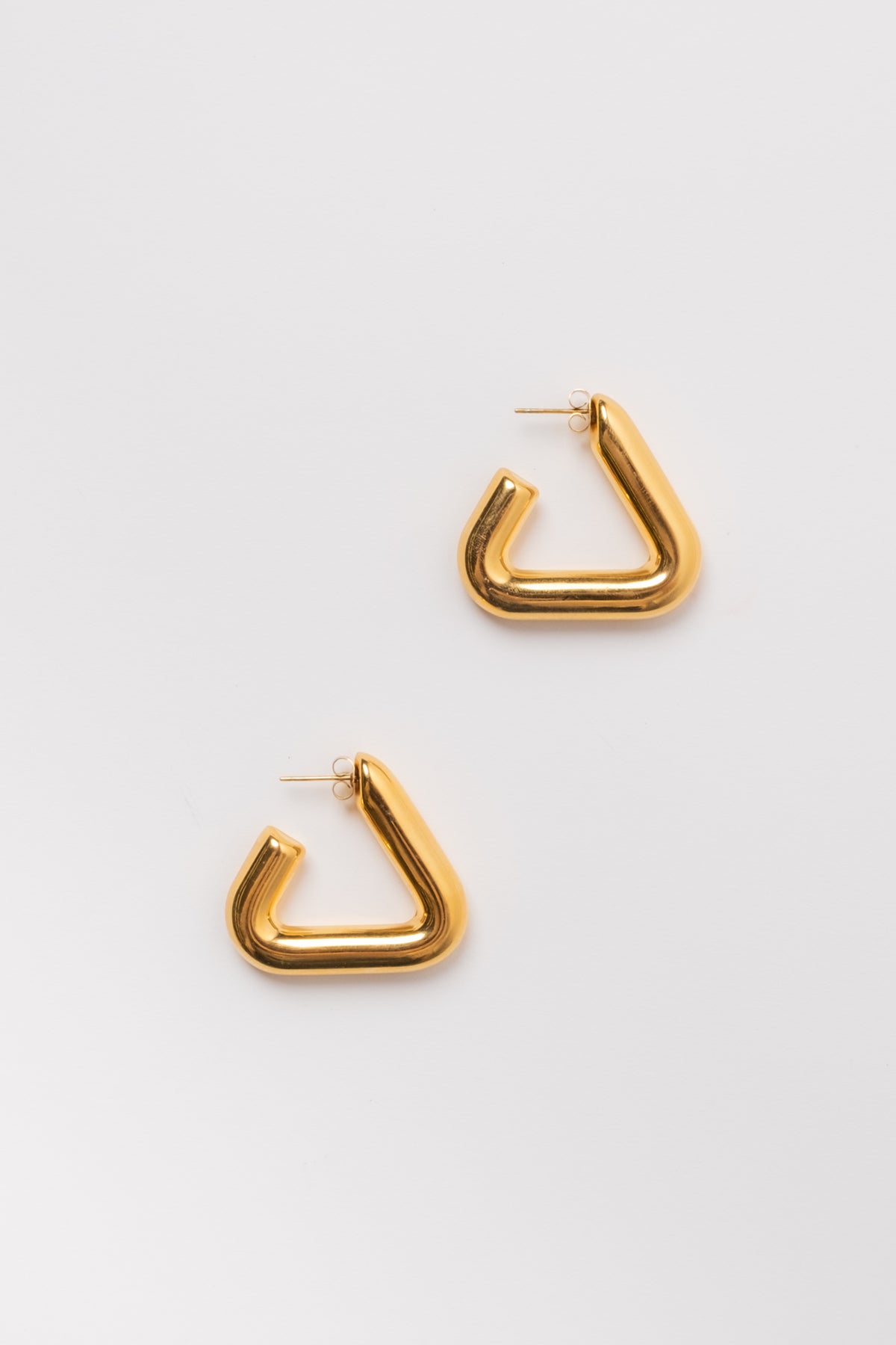 Celeste Triangular Hoops