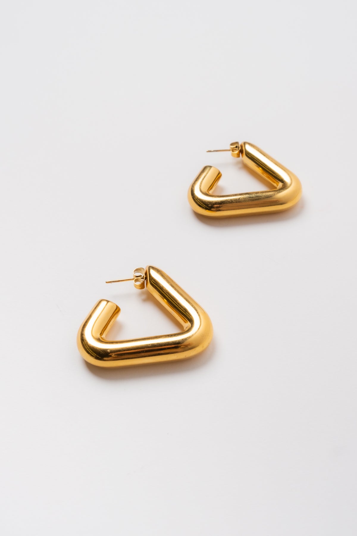 Celeste Triangular Hoops