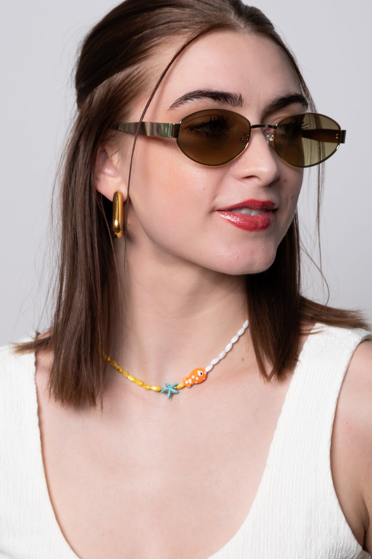 Goldfish Beaded Necklace