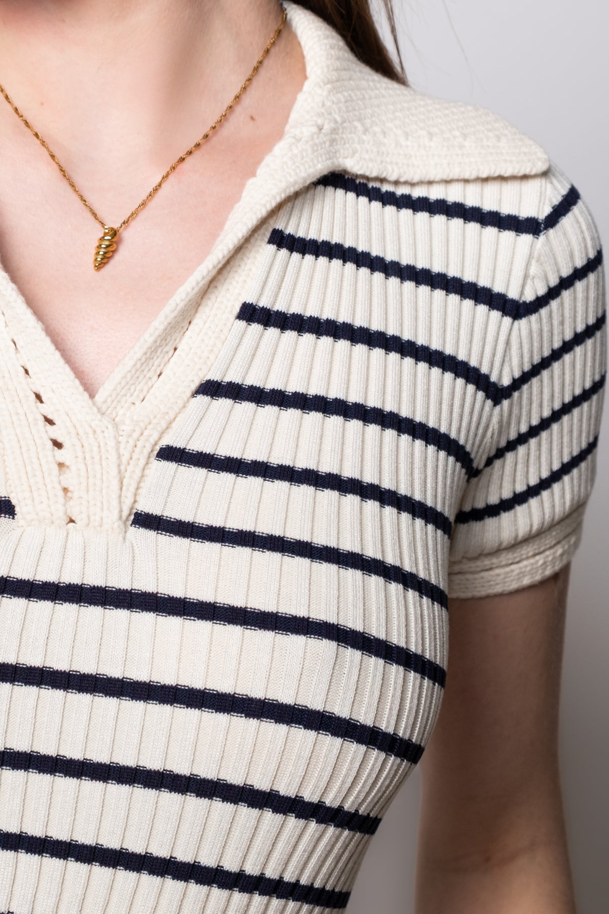 Moon River Collared Mixed Media Midi