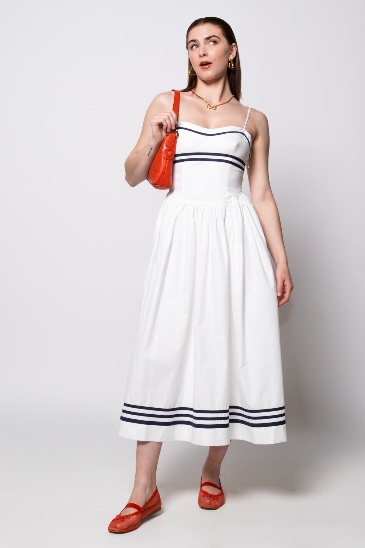 Moon River Piper Cotton Midi Dress