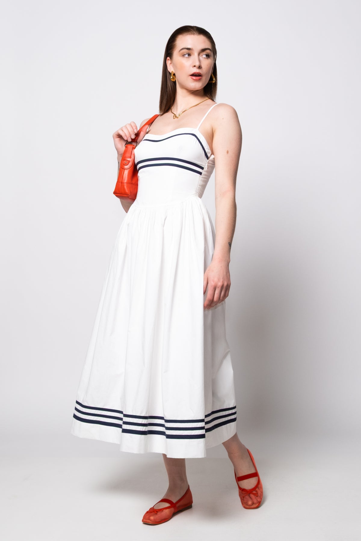 Moon River Piper Cotton Midi Dress