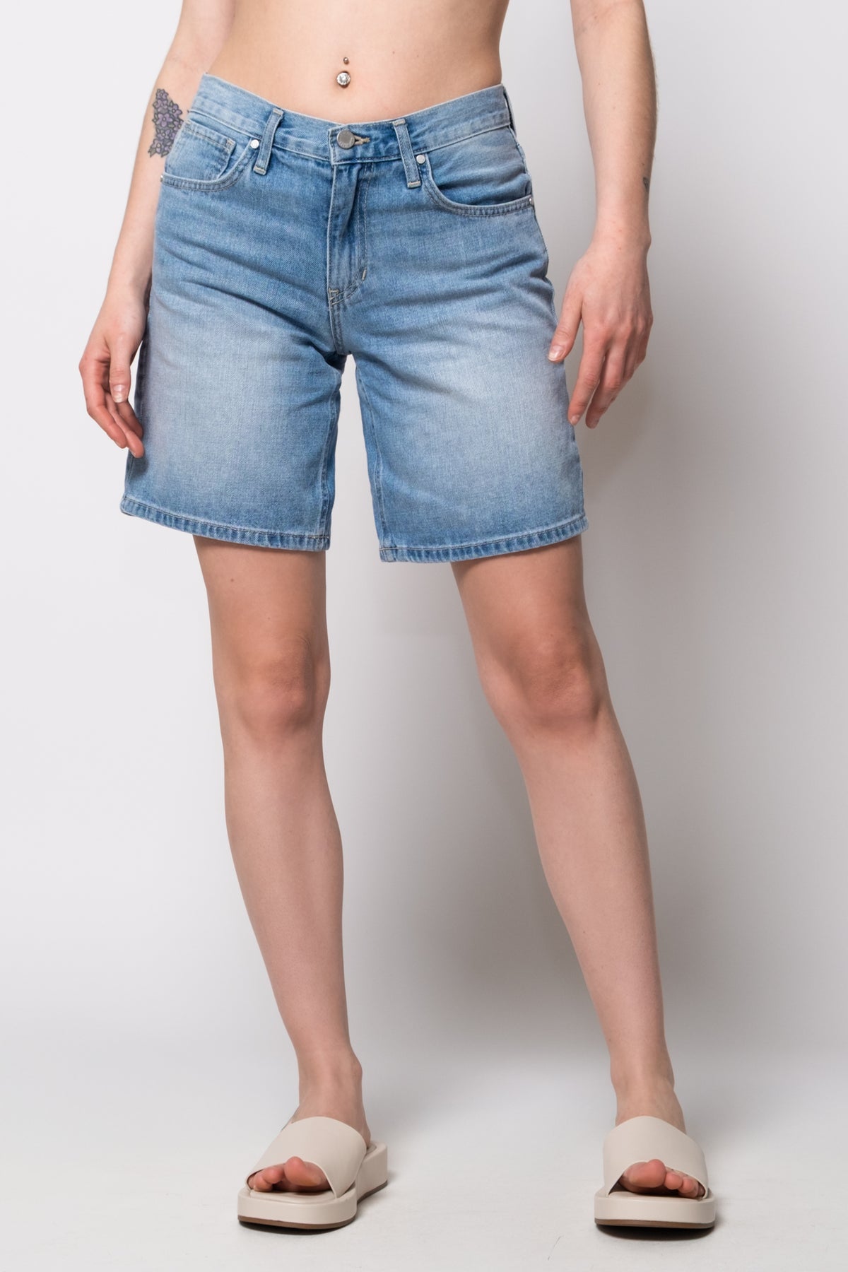 Just Black Low Rise Long Shorts