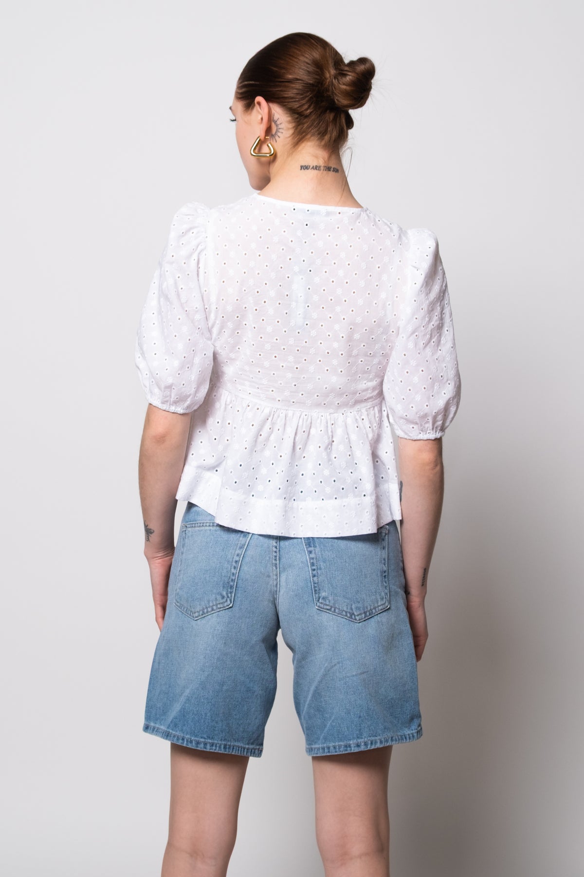 Steve Madden Paula Tie Front Cotton Top