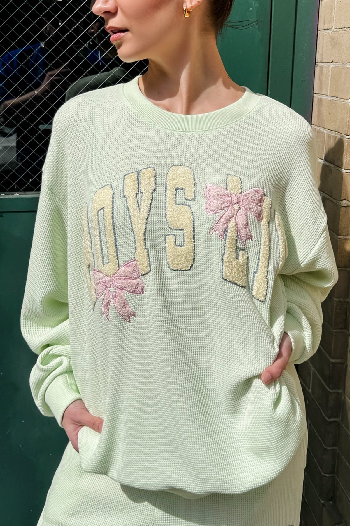Boys Lie Bows Kara Crewneck