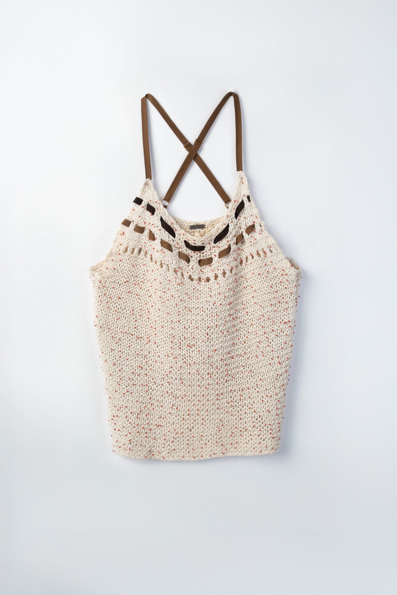 2010s Knit & Leather Tank