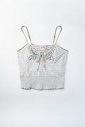 Y2K Polka Dot Embroidered Cami Top