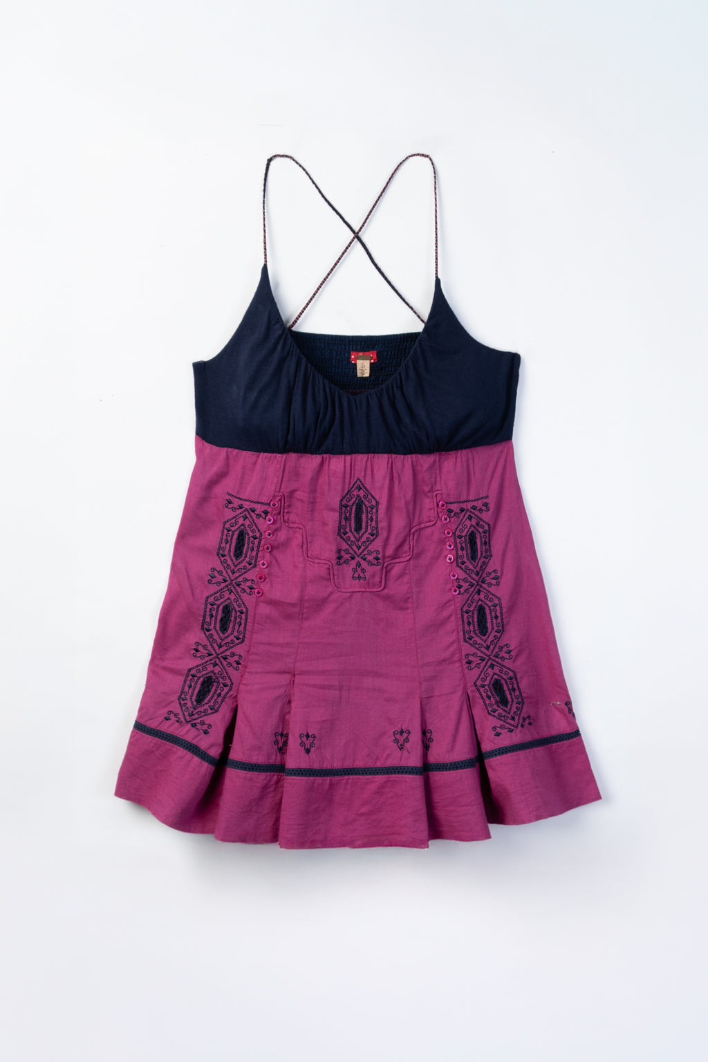 2000s Embroidered Babydoll Top