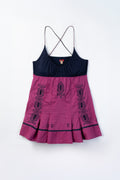 2000s Embroidered Babydoll Top