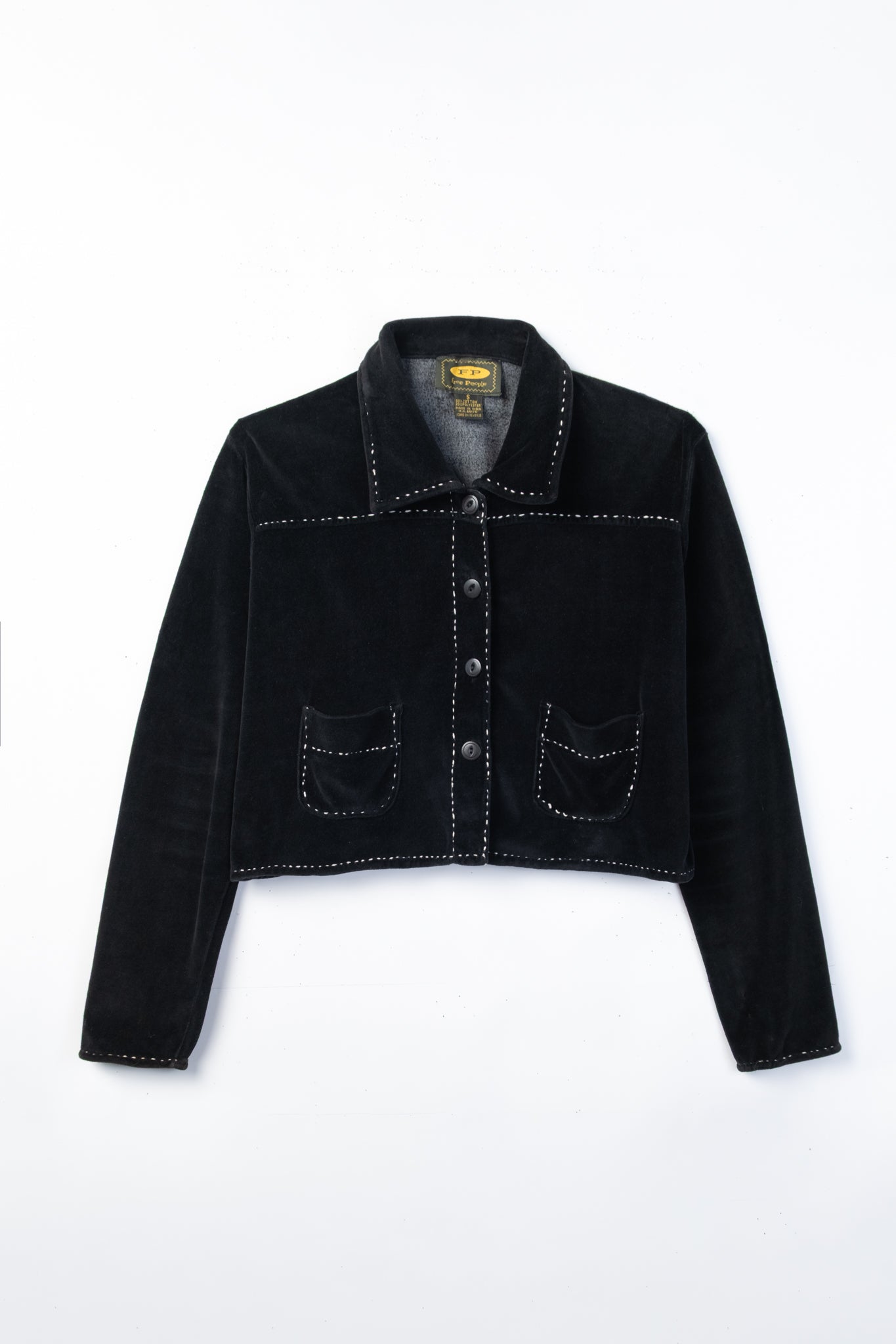 90s Cropped Velour Jacket